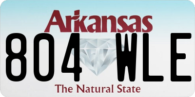 AR license plate 804WLE