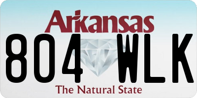 AR license plate 804WLK