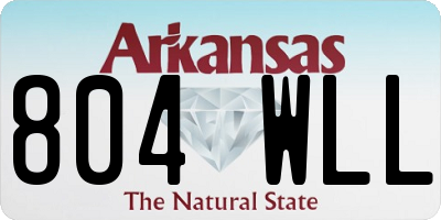AR license plate 804WLL