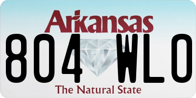 AR license plate 804WLO
