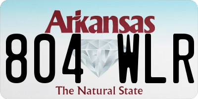 AR license plate 804WLR