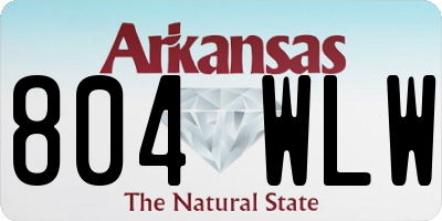 AR license plate 804WLW