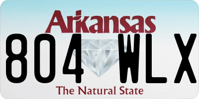 AR license plate 804WLX
