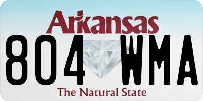 AR license plate 804WMA