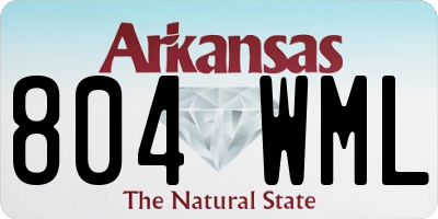 AR license plate 804WML