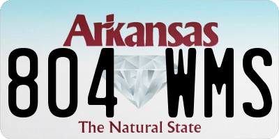 AR license plate 804WMS