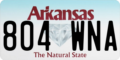 AR license plate 804WNA