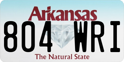 AR license plate 804WRI