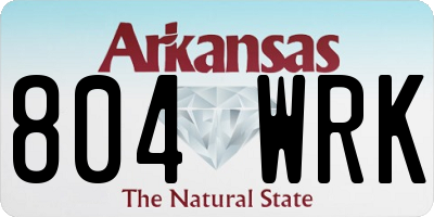 AR license plate 804WRK