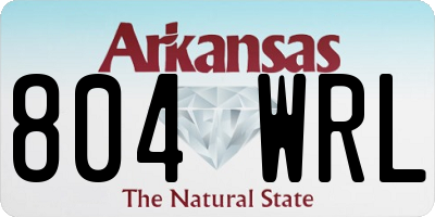 AR license plate 804WRL