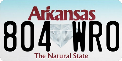 AR license plate 804WRO