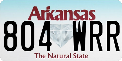 AR license plate 804WRR