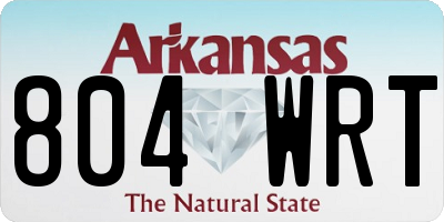 AR license plate 804WRT