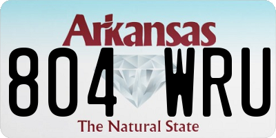 AR license plate 804WRU