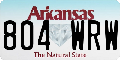 AR license plate 804WRW