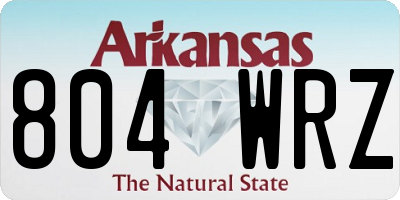AR license plate 804WRZ