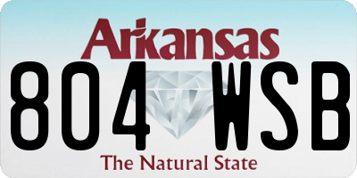 AR license plate 804WSB