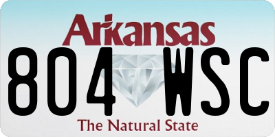 AR license plate 804WSC