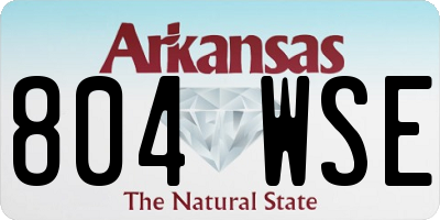 AR license plate 804WSE