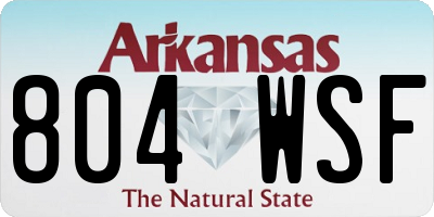 AR license plate 804WSF