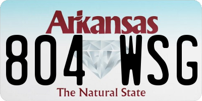 AR license plate 804WSG