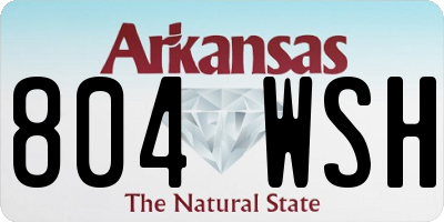AR license plate 804WSH
