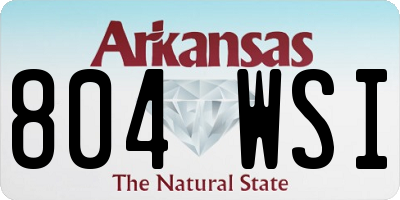 AR license plate 804WSI