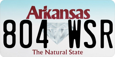 AR license plate 804WSR