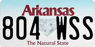 AR license plate 804WSS