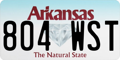 AR license plate 804WST
