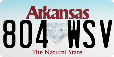 AR license plate 804WSV