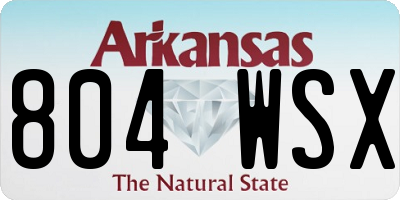 AR license plate 804WSX
