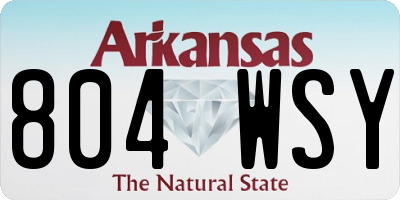 AR license plate 804WSY