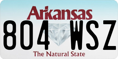 AR license plate 804WSZ