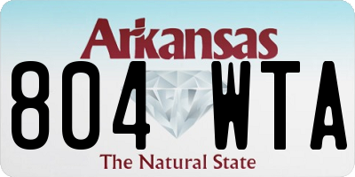 AR license plate 804WTA