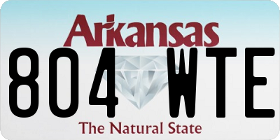 AR license plate 804WTE