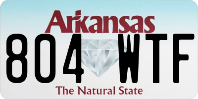 AR license plate 804WTF