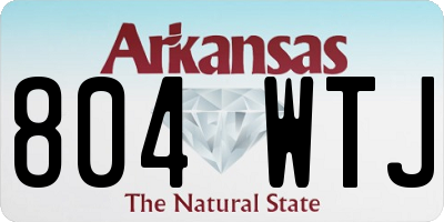 AR license plate 804WTJ