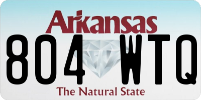 AR license plate 804WTQ