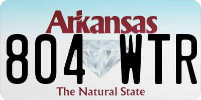 AR license plate 804WTR