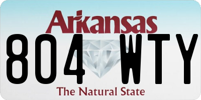 AR license plate 804WTY