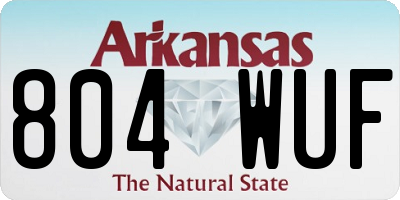 AR license plate 804WUF