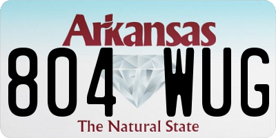 AR license plate 804WUG