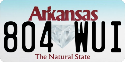 AR license plate 804WUI