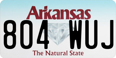 AR license plate 804WUJ