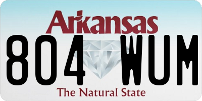 AR license plate 804WUM