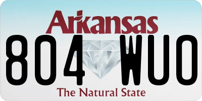 AR license plate 804WUO