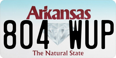 AR license plate 804WUP