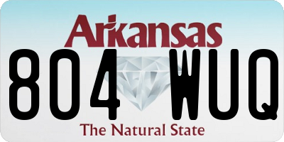 AR license plate 804WUQ