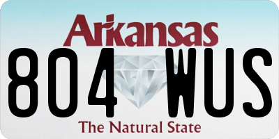 AR license plate 804WUS